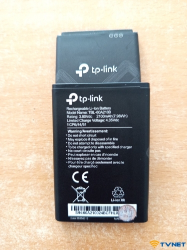 Pin Tp-link M7350 TBL-60A2100, TBL-65A2150 dung lượng 2100mAh. Pin mới bảo hành 1 đổi 1