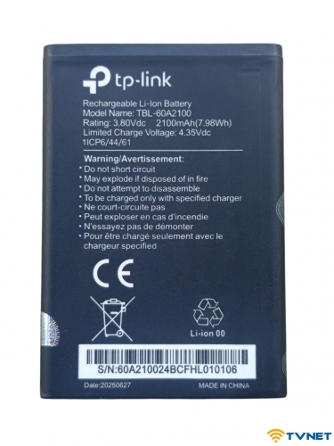 Pin Tp-link M7000 TBL-60A2100, TBL-65A2150 dung lượng 2100mAh. Pin mới bảo hành 1 đổi 1