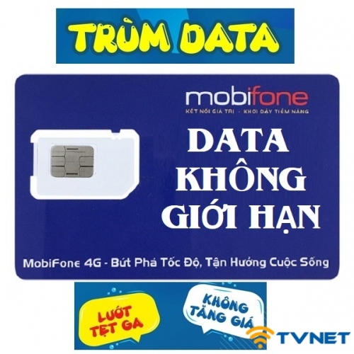 Sim 4G Mobifone Fv119 MAX DATA - Gọi thả ga. Miễn phí 2 tháng