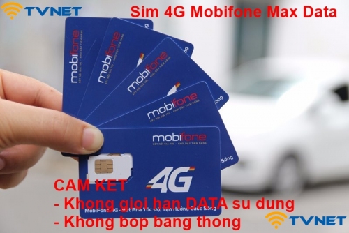 Siêu sim 4G Mobifone VPB51 MAX DATA -  Không bóp băng thông