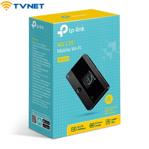 Bộ phát wifi 4G Tp-link M7350 tốc độ 150Mbps. Bảo hành 2 năm