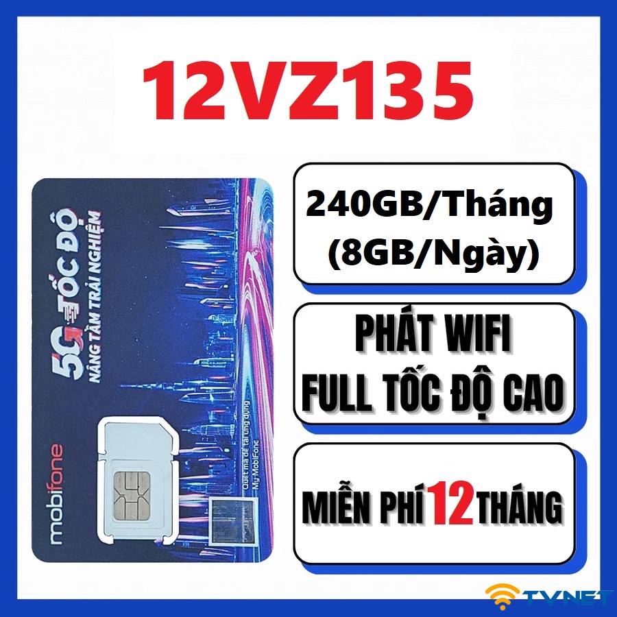 sim 4g 5g Mobifone 12vz135